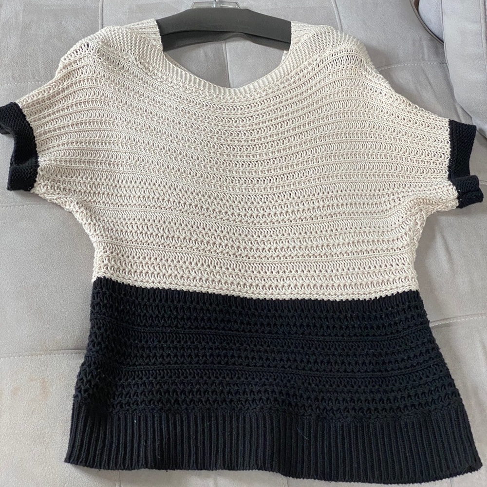 Cream and Black Loft Sweater